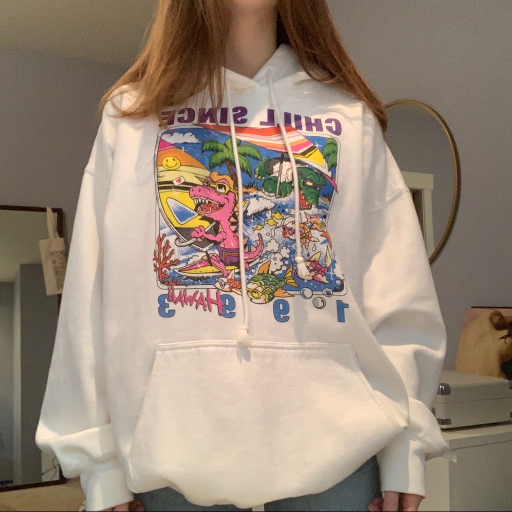 white Brandy Melville Christy hoodie